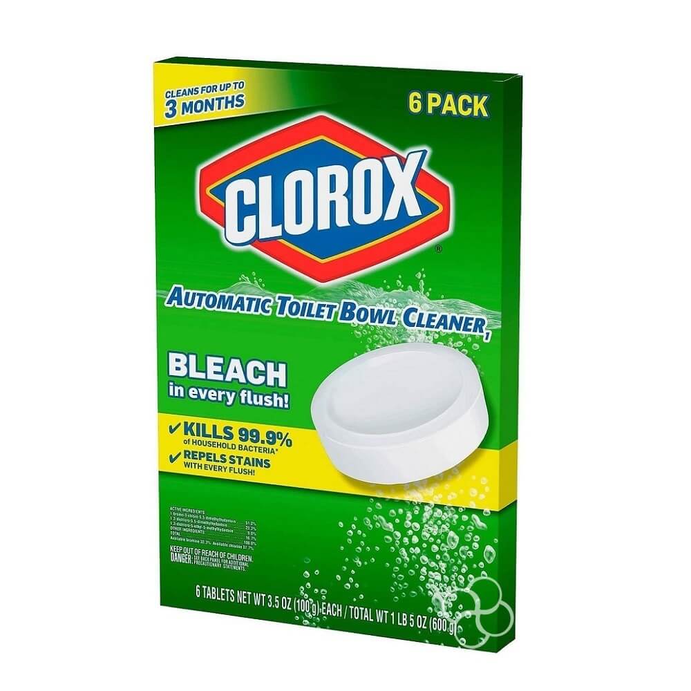 Clorox Automatic Toilet Bowl Cleaner Tablets with Bleach 6 x 100g