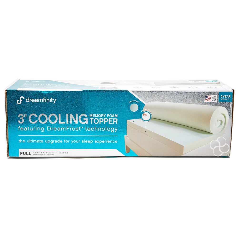 Dreamfinity Full Size Cooling Memory Foam Mattress Topper